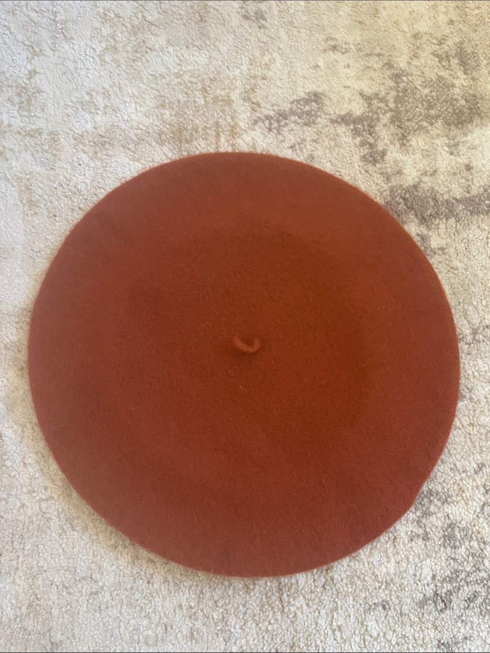 French Wool Beret WPL 10.888 Terra Cotta Rust Autumnal Like New